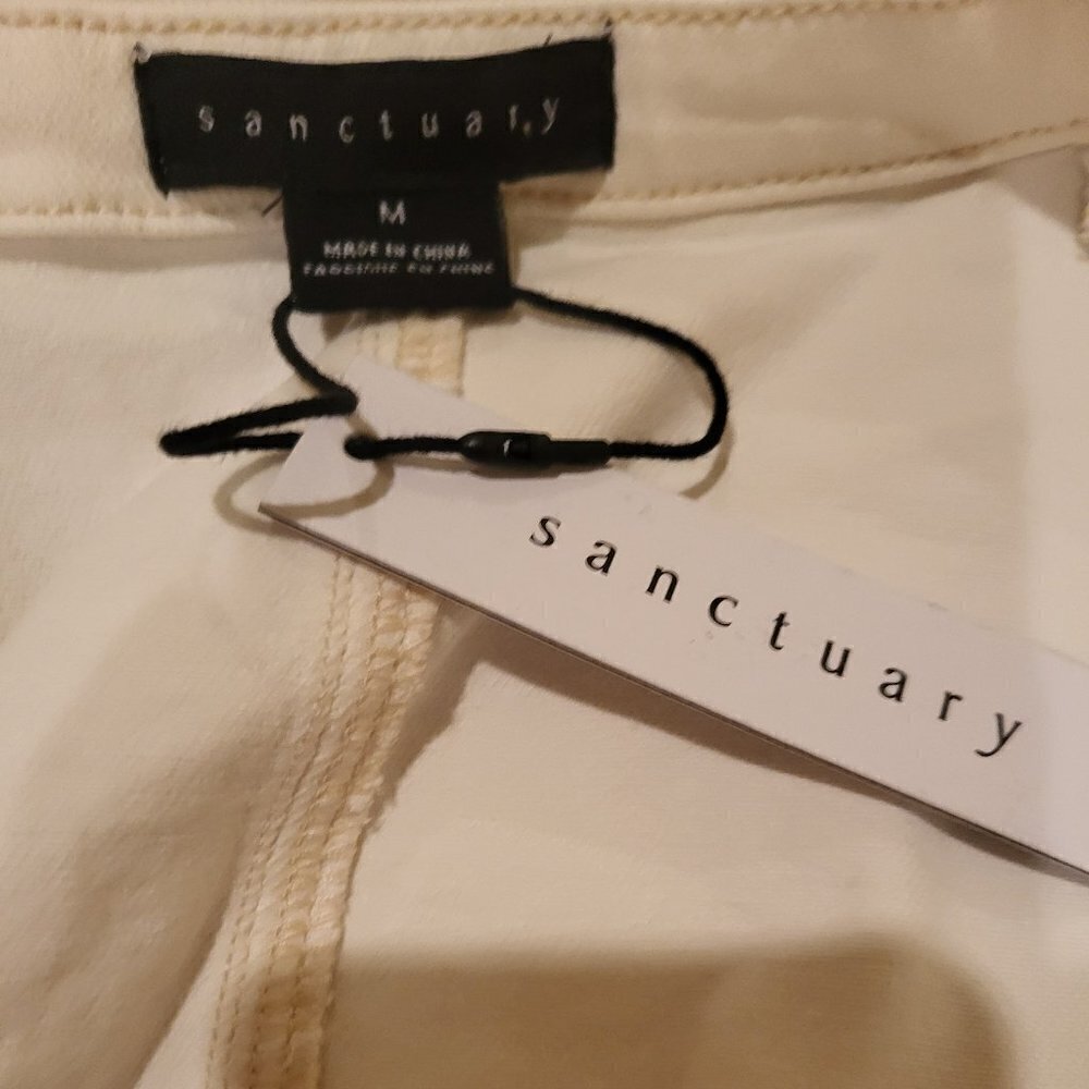 Sanctuary Jessa Tied Denim Jacket off white Size Medium New With Tags - Picture 10 of 11